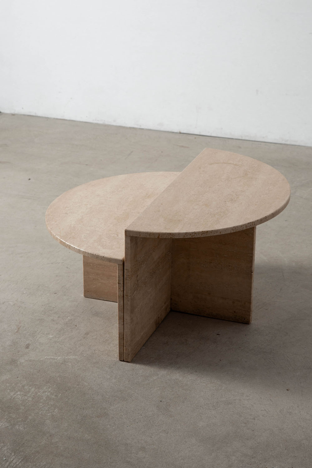 Pair Coffee Table in Travertine