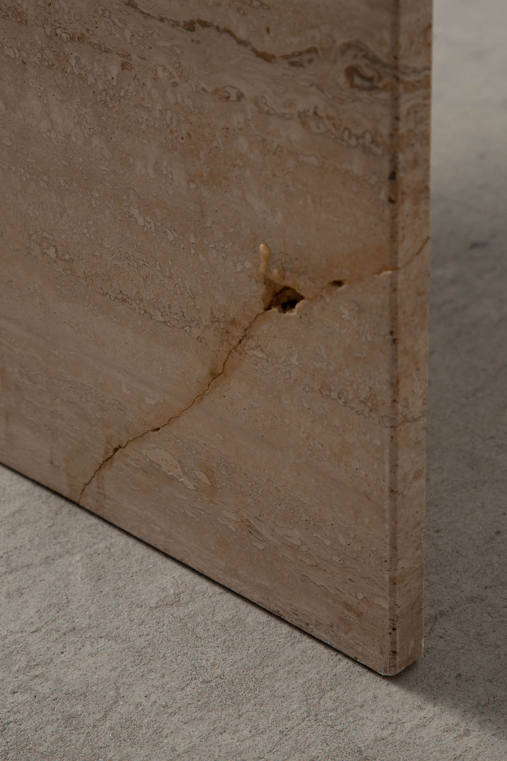 Pair Coffee Table in Travertine
