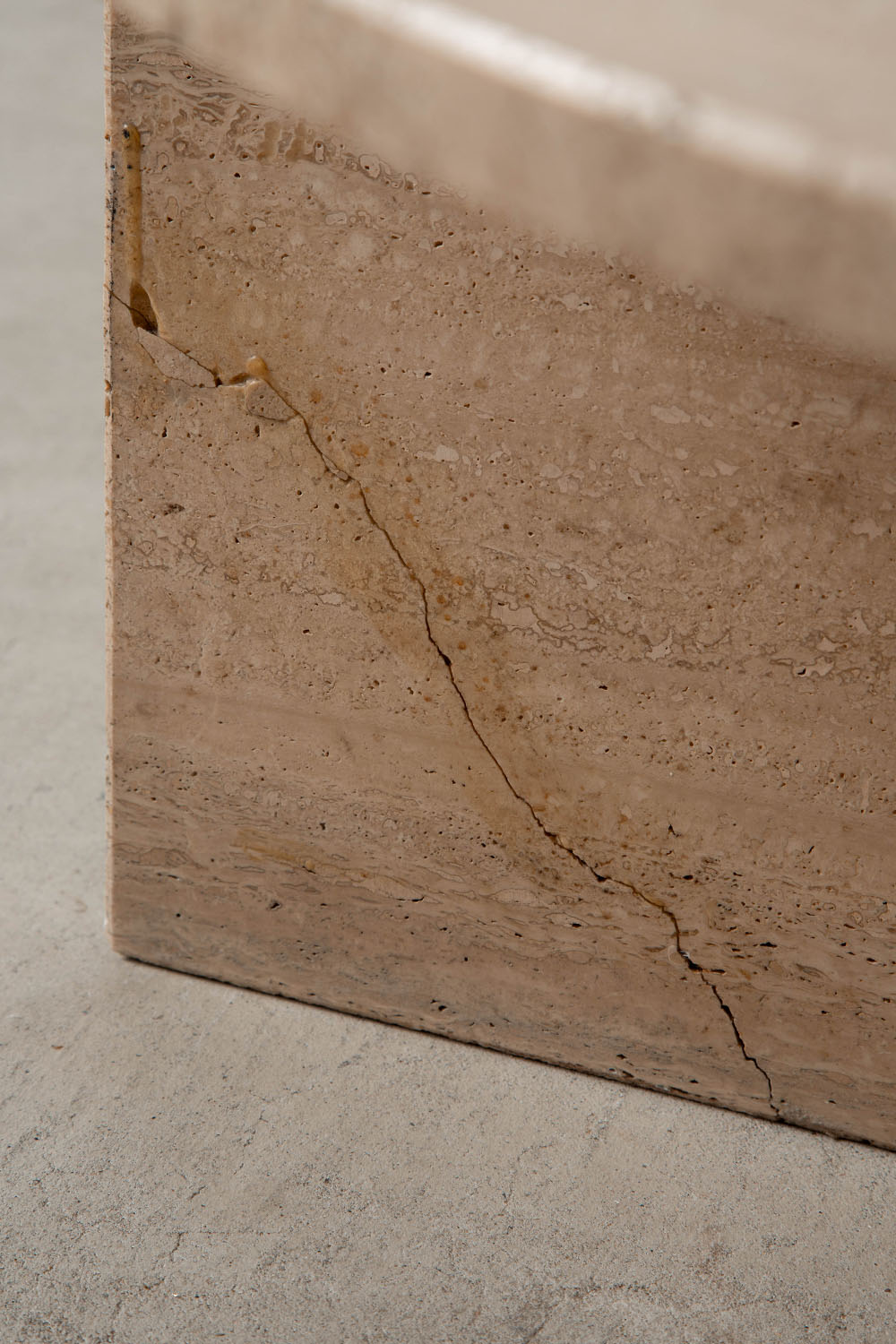 Pair Coffee Table in Travertine