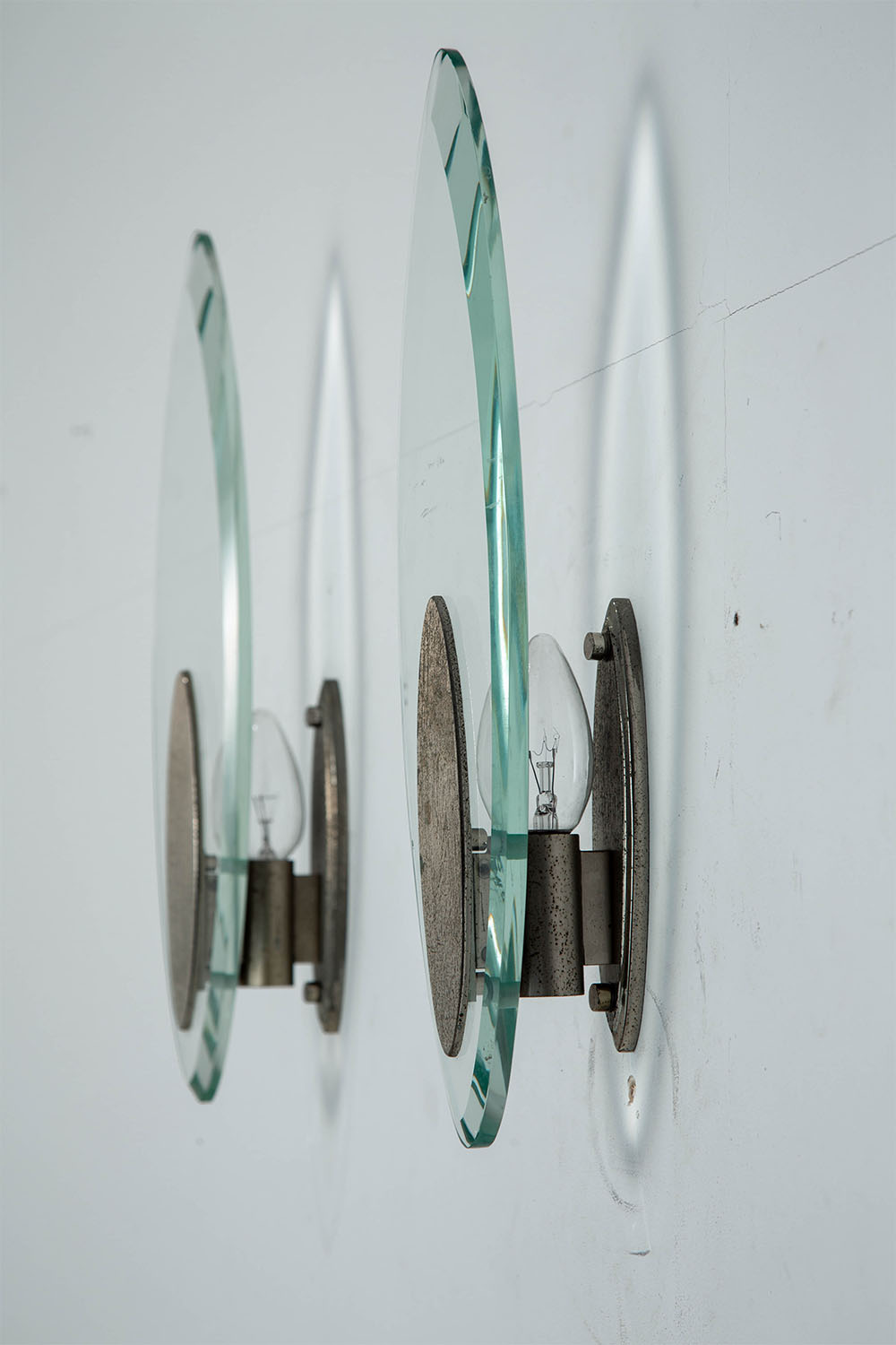 Wall Lamp for LUMI in Glass and Metal