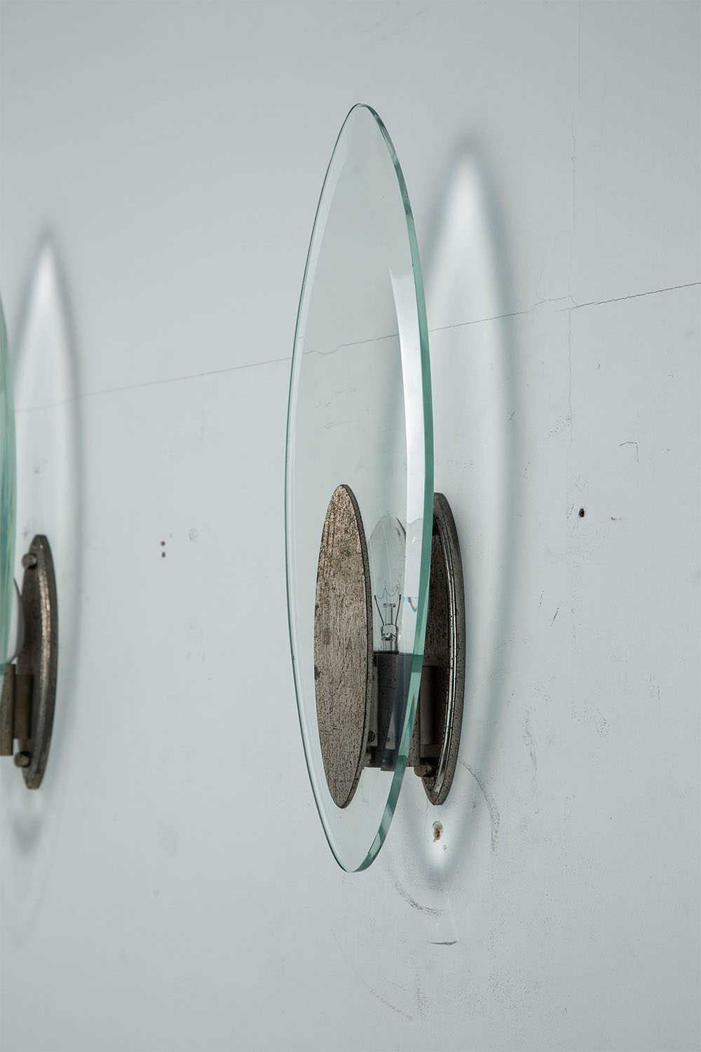 Wall Lamp for LUMI in Glass and Metal