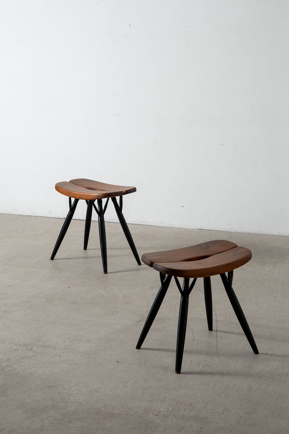 ‘Pirkka’ Stool by Ilmari Tapiovaara for Laukaan Puu in Wood