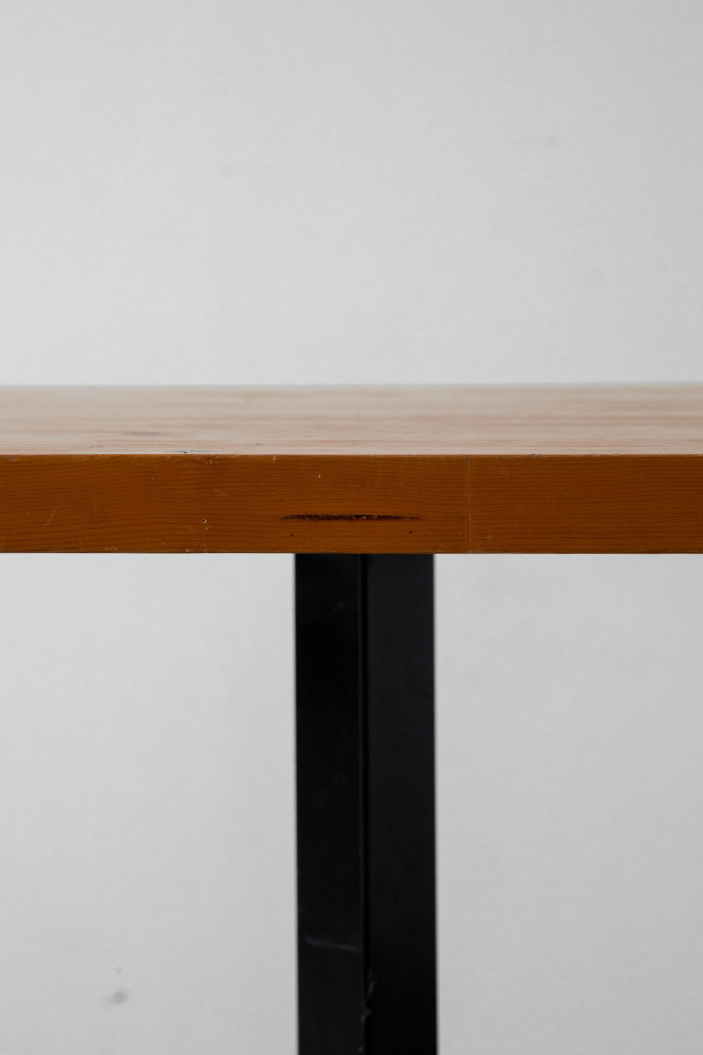 Dining Table by Charlotte Perriand for Les Arcs in Pine and Steel
