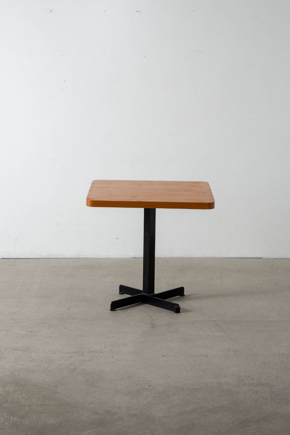 Dining Table by Charlotte Perriand for Les Arcs in Pine and Steel