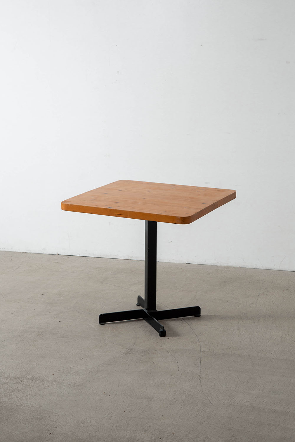 Dining Table by Charlotte Perriand for Les Arcs in Pine and Steel