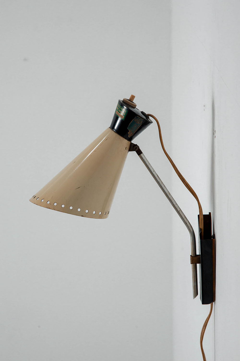 Wall Lamp in Steel and Brass