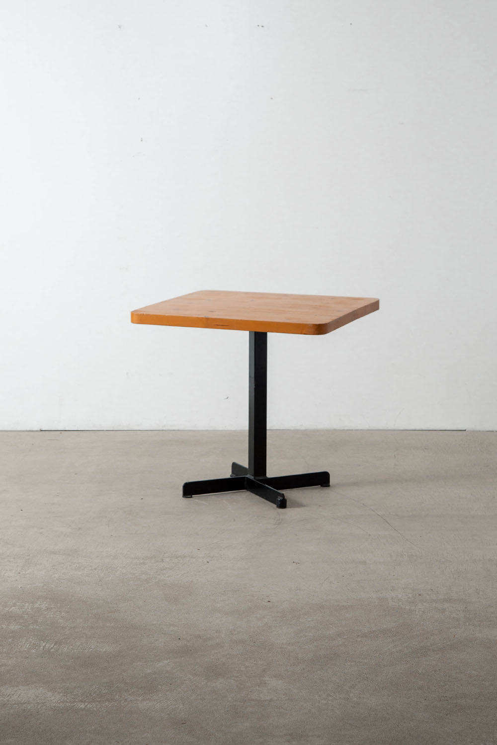 Dining Table by Charlotte Perriand for Les Arcs in Pine and Steel