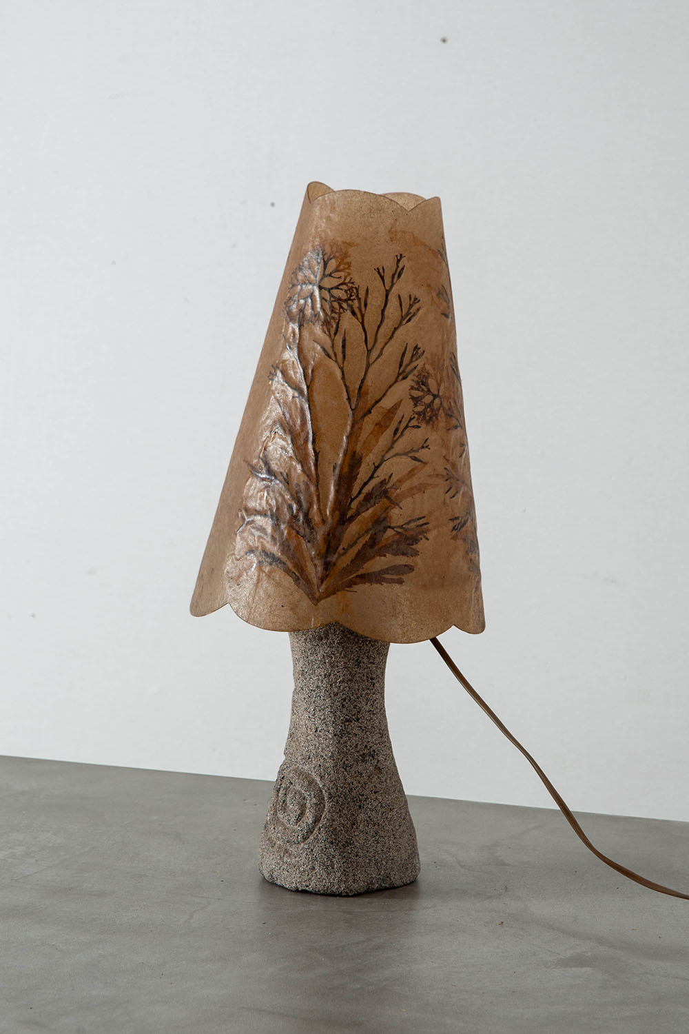 Table Lamp in Stone and Parchment