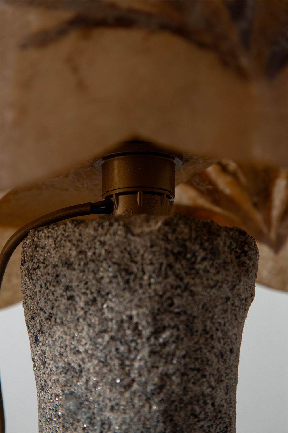 Table Lamp in Stone and Parchment