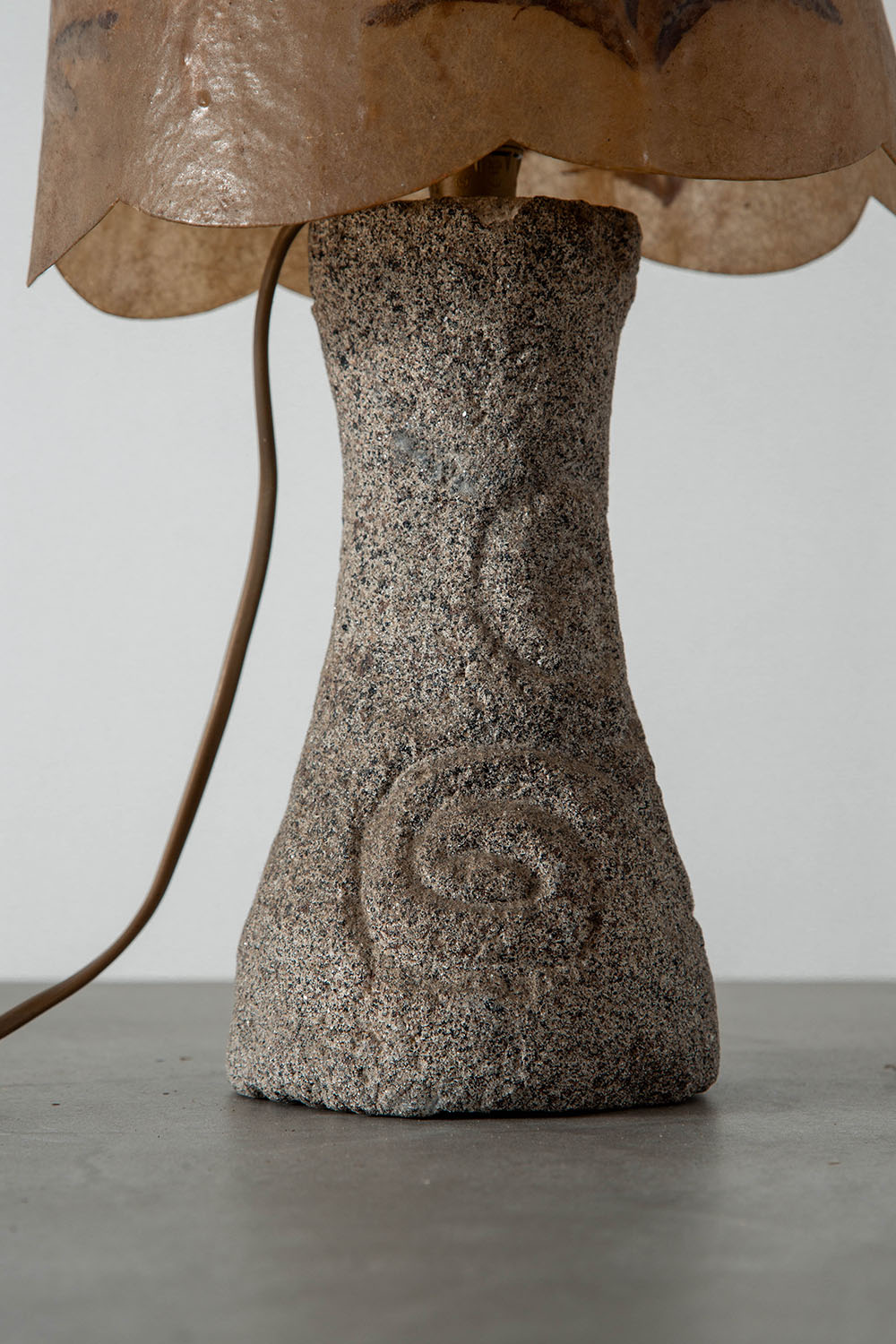 Table Lamp in Stone and Parchment