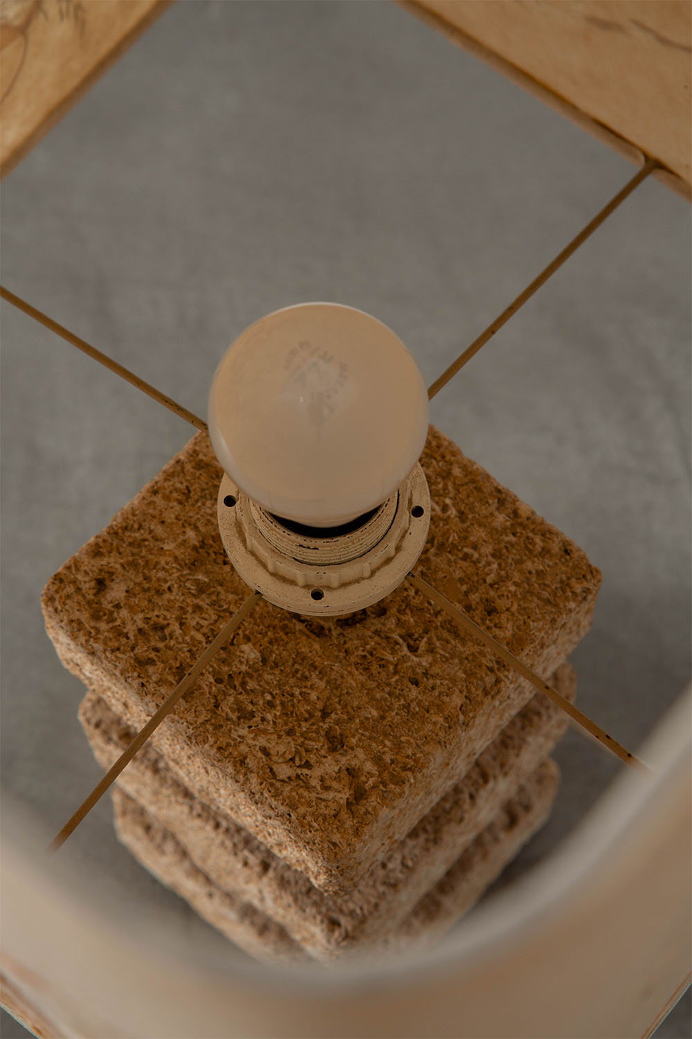 Table Lamp in Paper and Stone