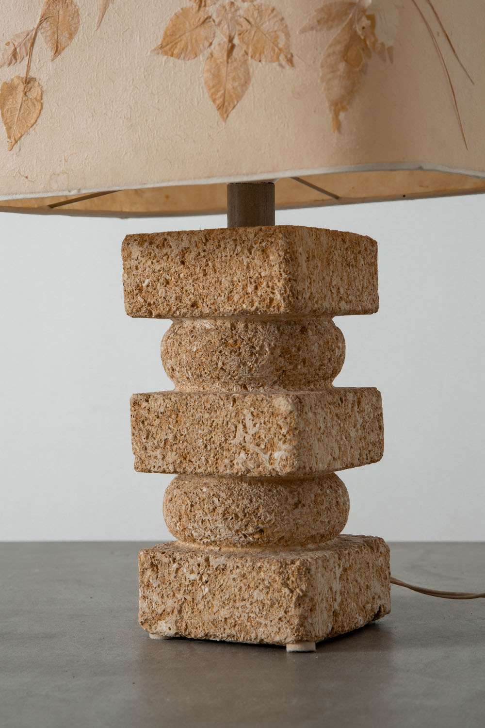 Table Lamp in Paper and Stone