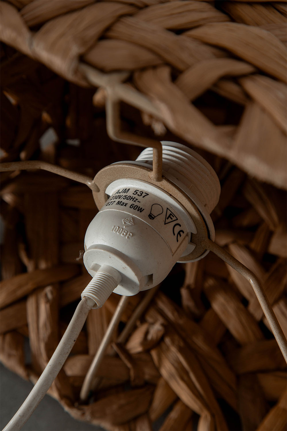 Table Lamp in Seagrass and Metal