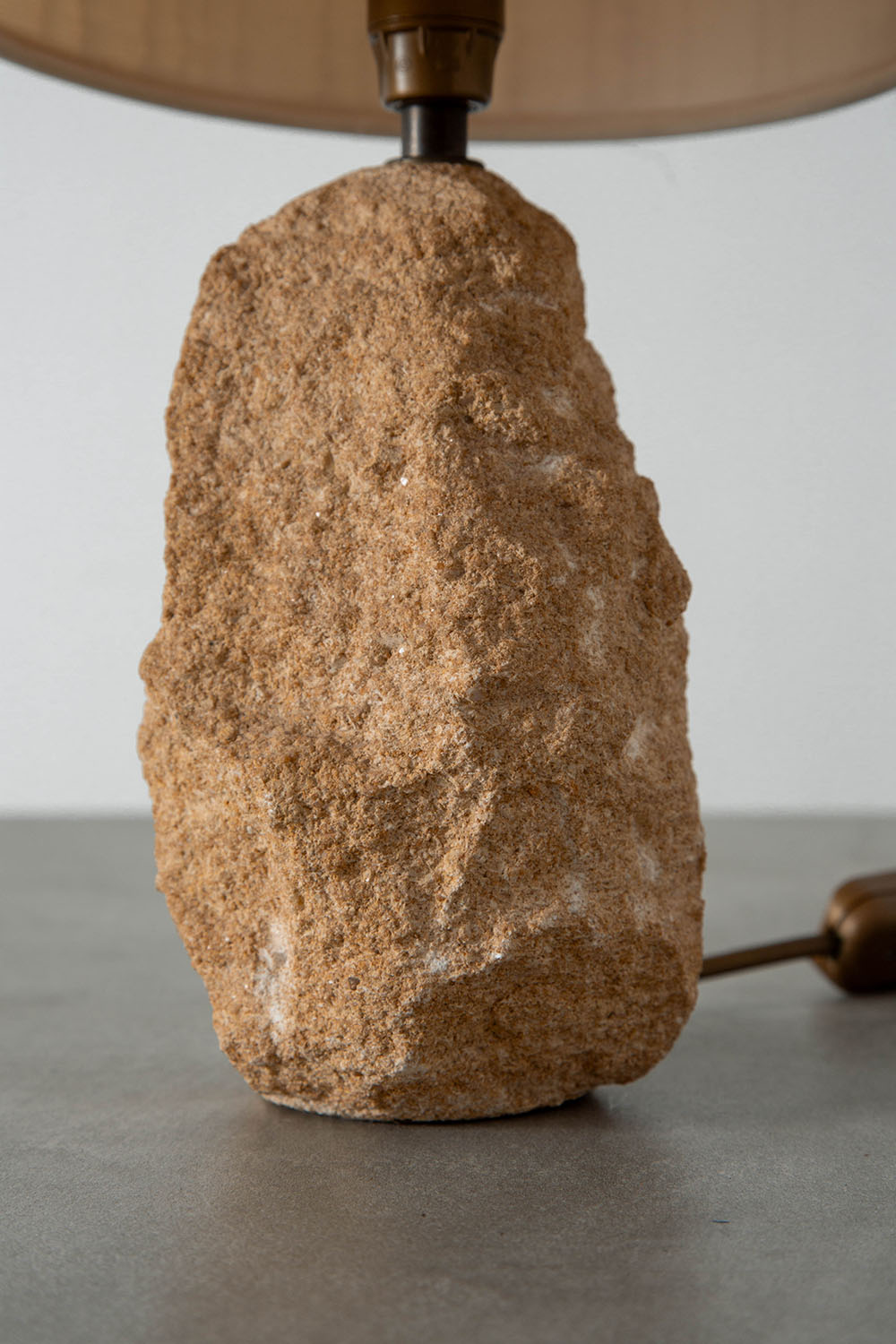 Table Lamp in Stone and Fabric