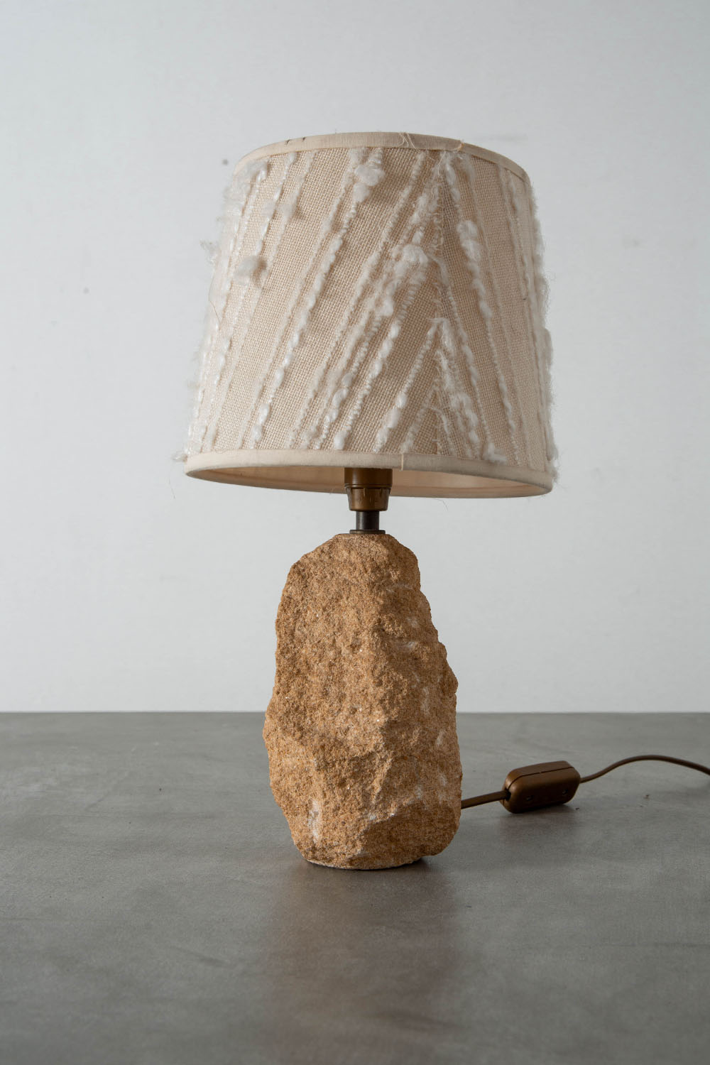 Table Lamp in Stone and Fabric