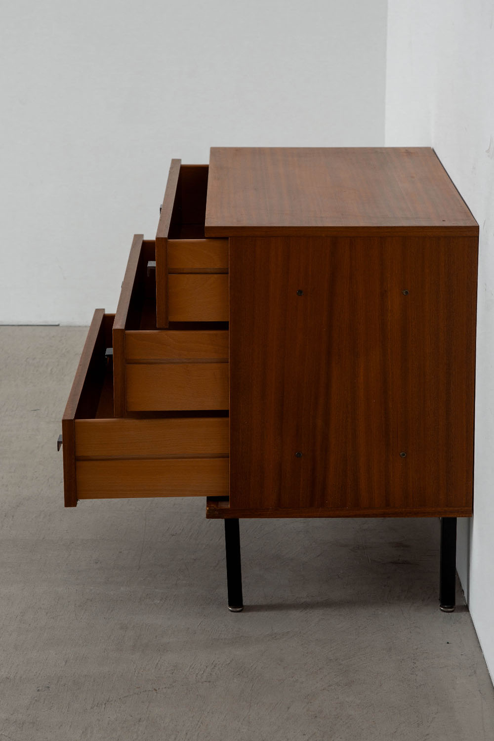 Chest by Antoine Philippon & Jacqueline Lecoq in Teak and Steel