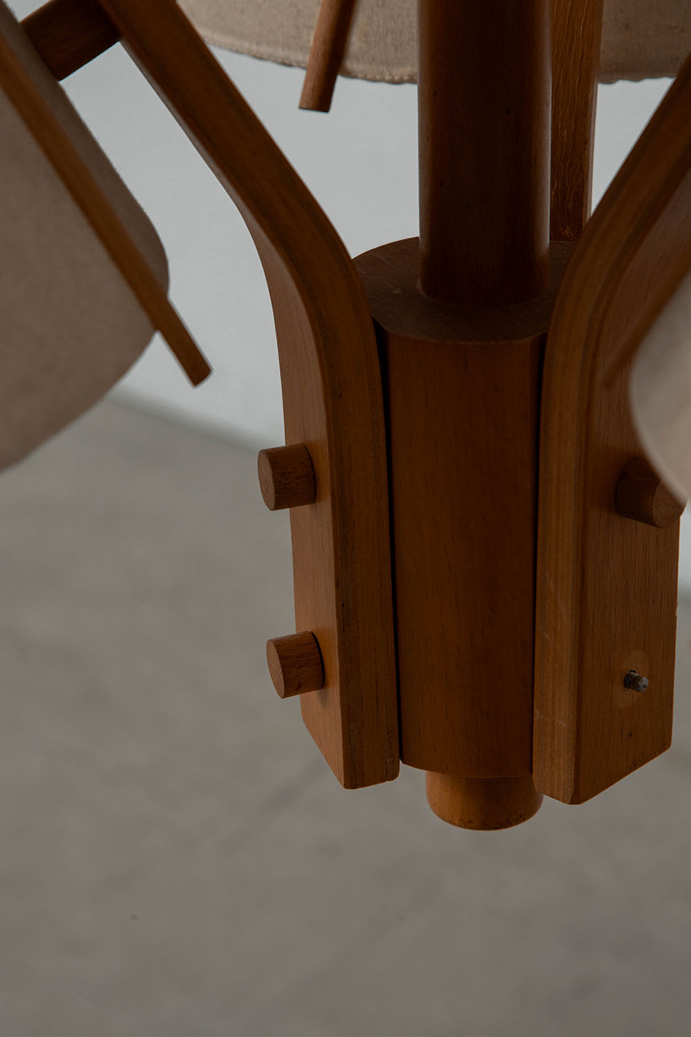 Chandelier by Jan Wickelgren for Aneta in Wood and Fabric