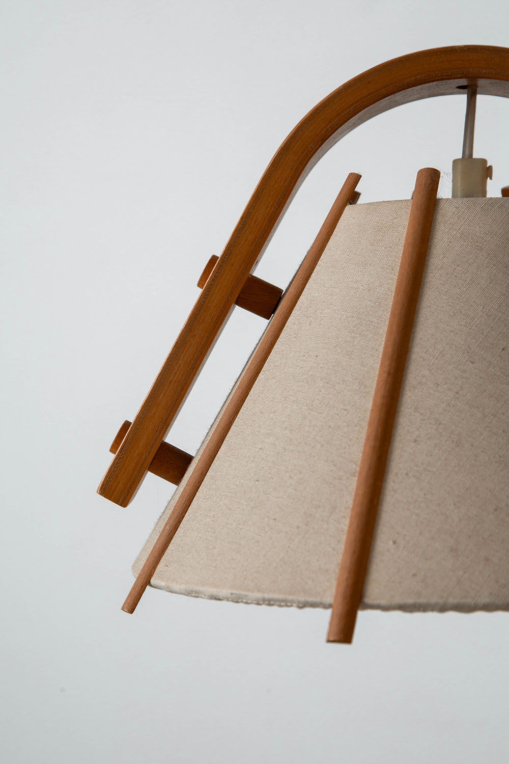 Chandelier by Jan Wickelgren for Aneta in Wood and Fabric