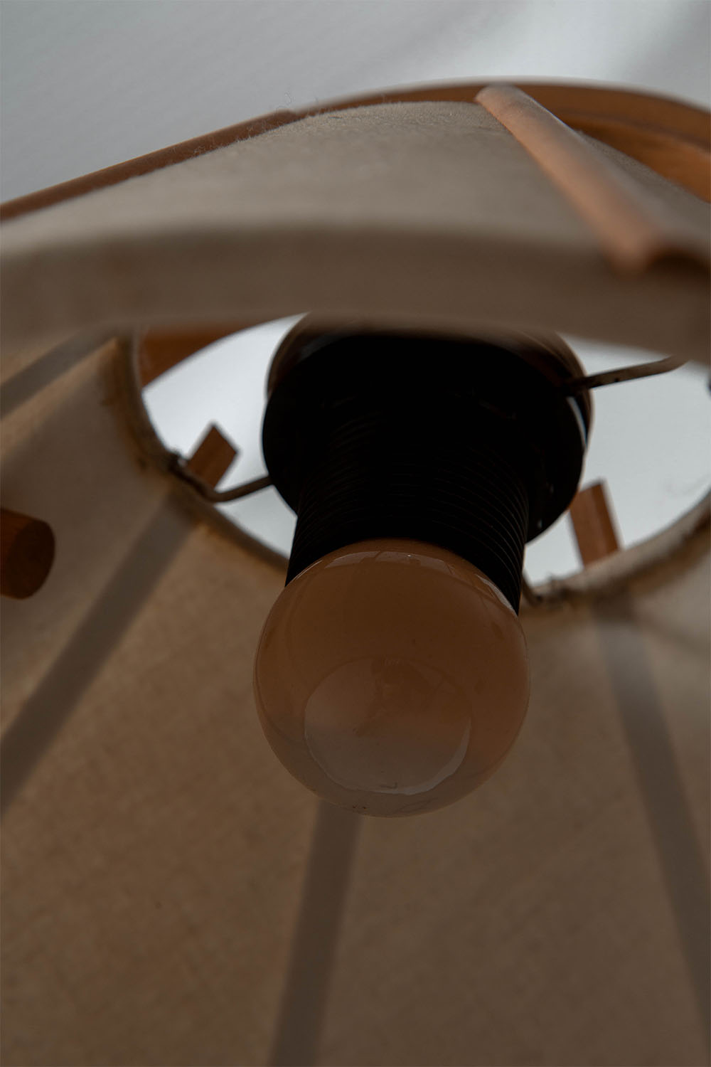 Chandelier by Jan Wickelgren for Aneta in Wood and Fabric