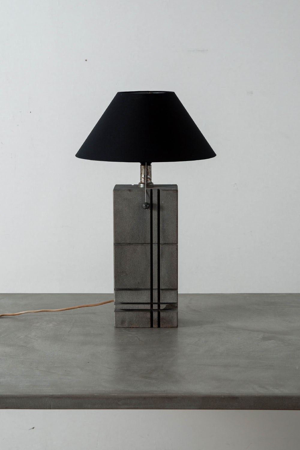 Table Lamp in Stone and Metal