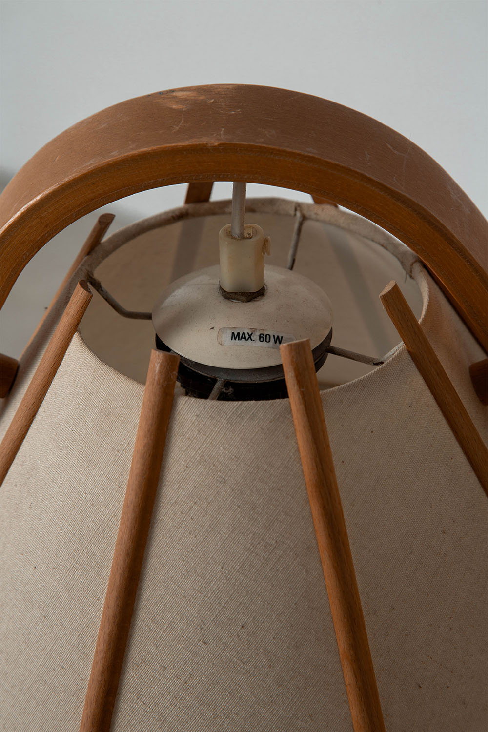 Chandelier by Jan Wickelgren for Aneta in Wood and Fabric