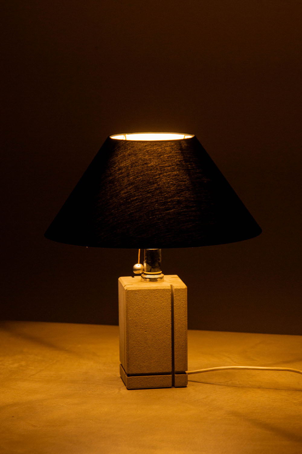 Table Lamp in Stone and Metal