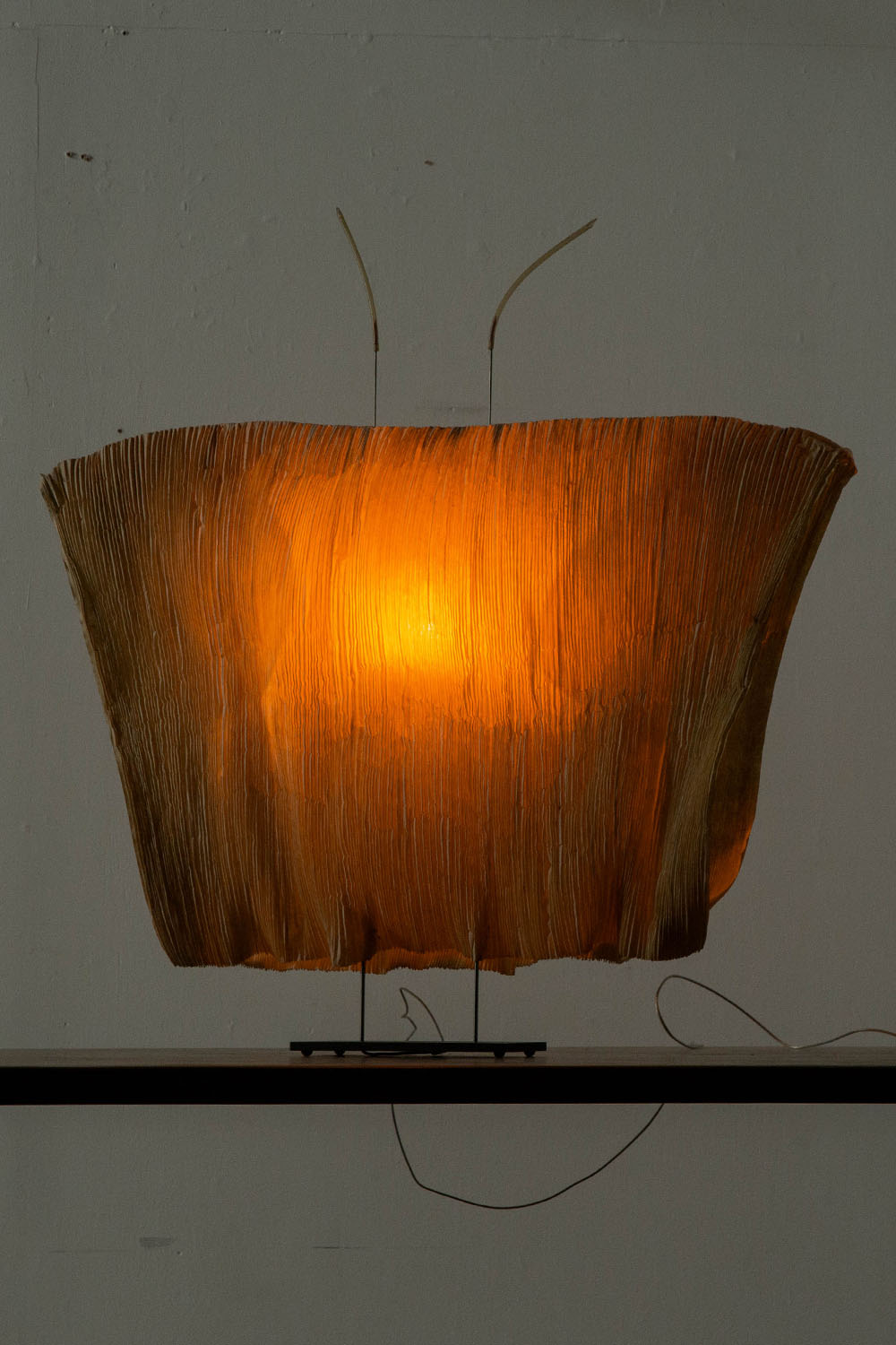 ‘SAMURAI’ Table Lamp by Ingo Maurer and  Dagmar Mombach for Ingo Maurer GmbH in Paper and Steel