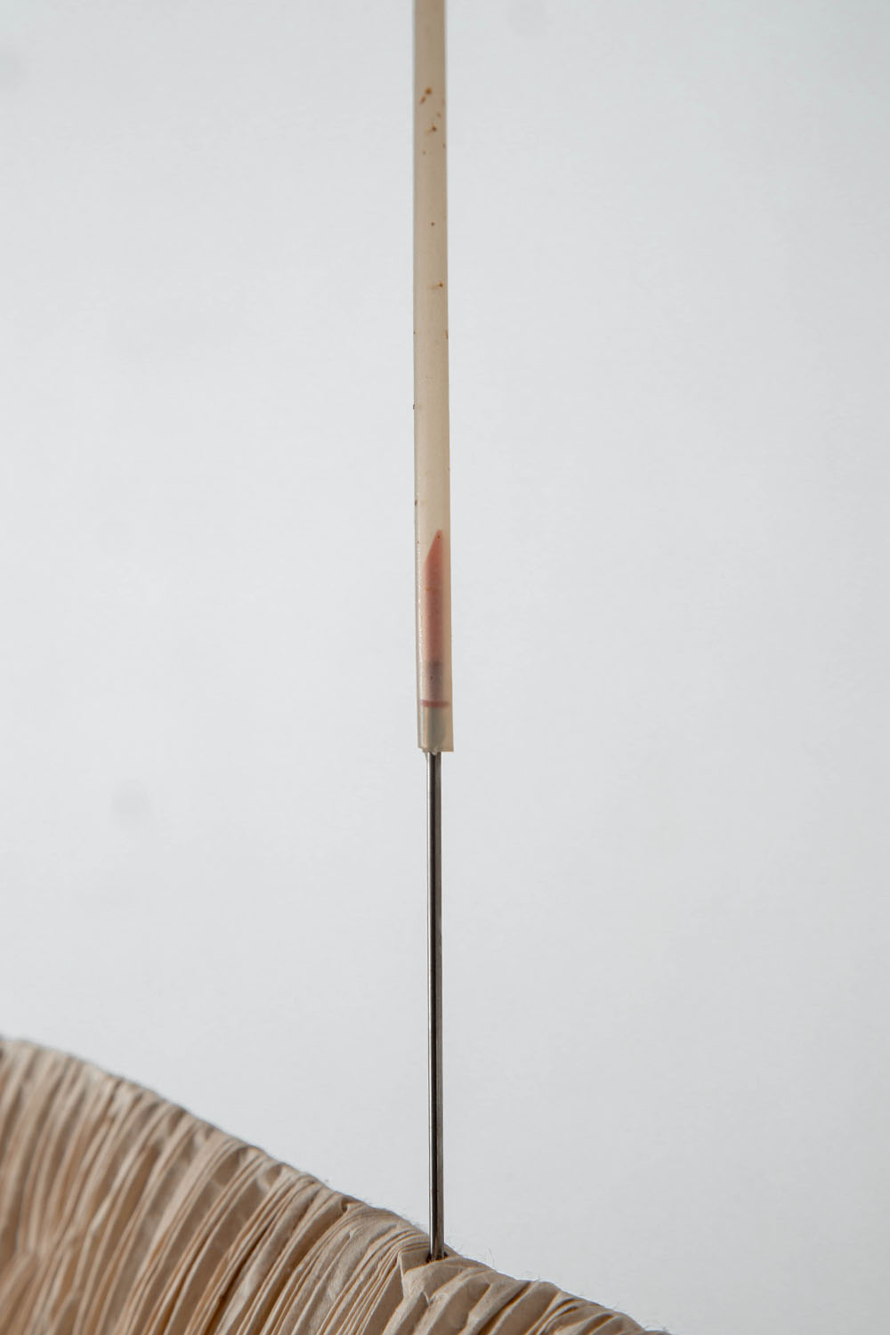 ‘SAMURAI’ Table Lamp by Ingo Maurer and  Dagmar Mombach for Ingo Maurer GmbH in Paper and Steel