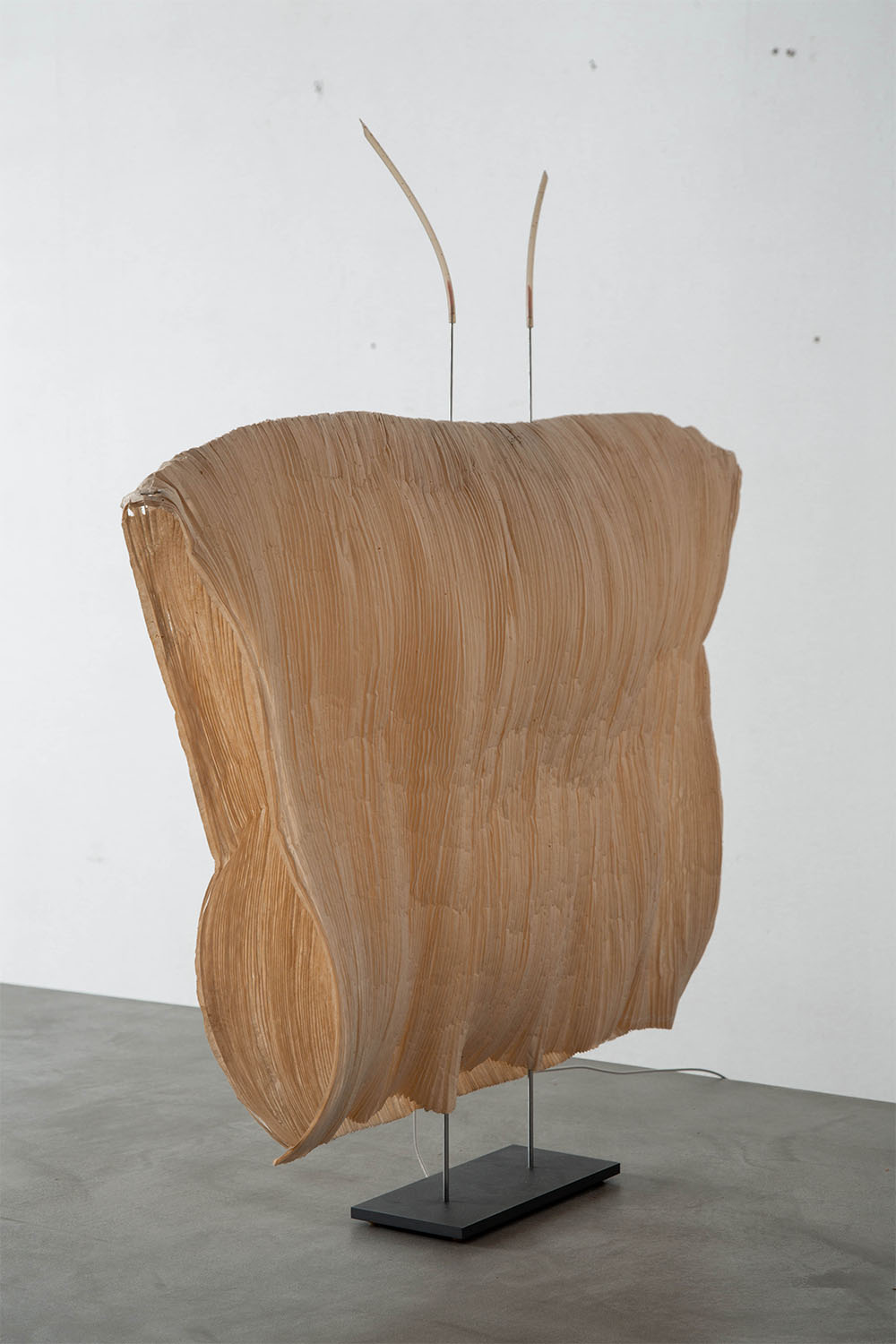 ‘SAMURAI’ Table Lamp by Ingo Maurer and  Dagmar Mombach for Ingo Maurer GmbH in Paper and Steel