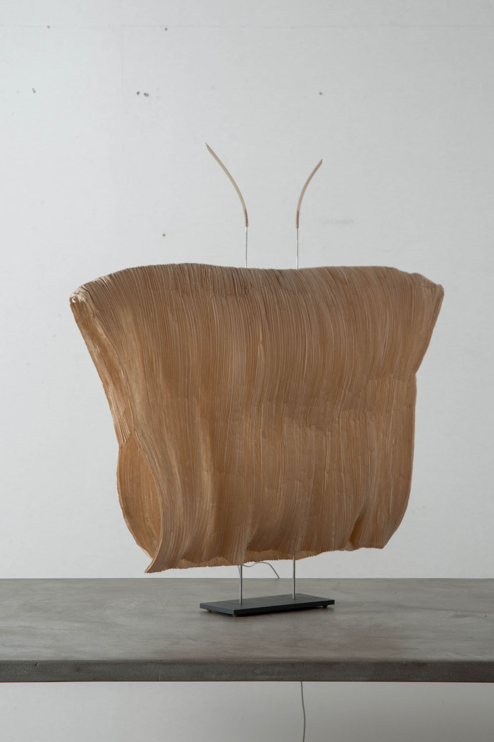 ‘SAMURAI’ Table Lamp by Ingo Maurer and  Dagmar Mombach for Ingo Maurer GmbH in Paper and Steel