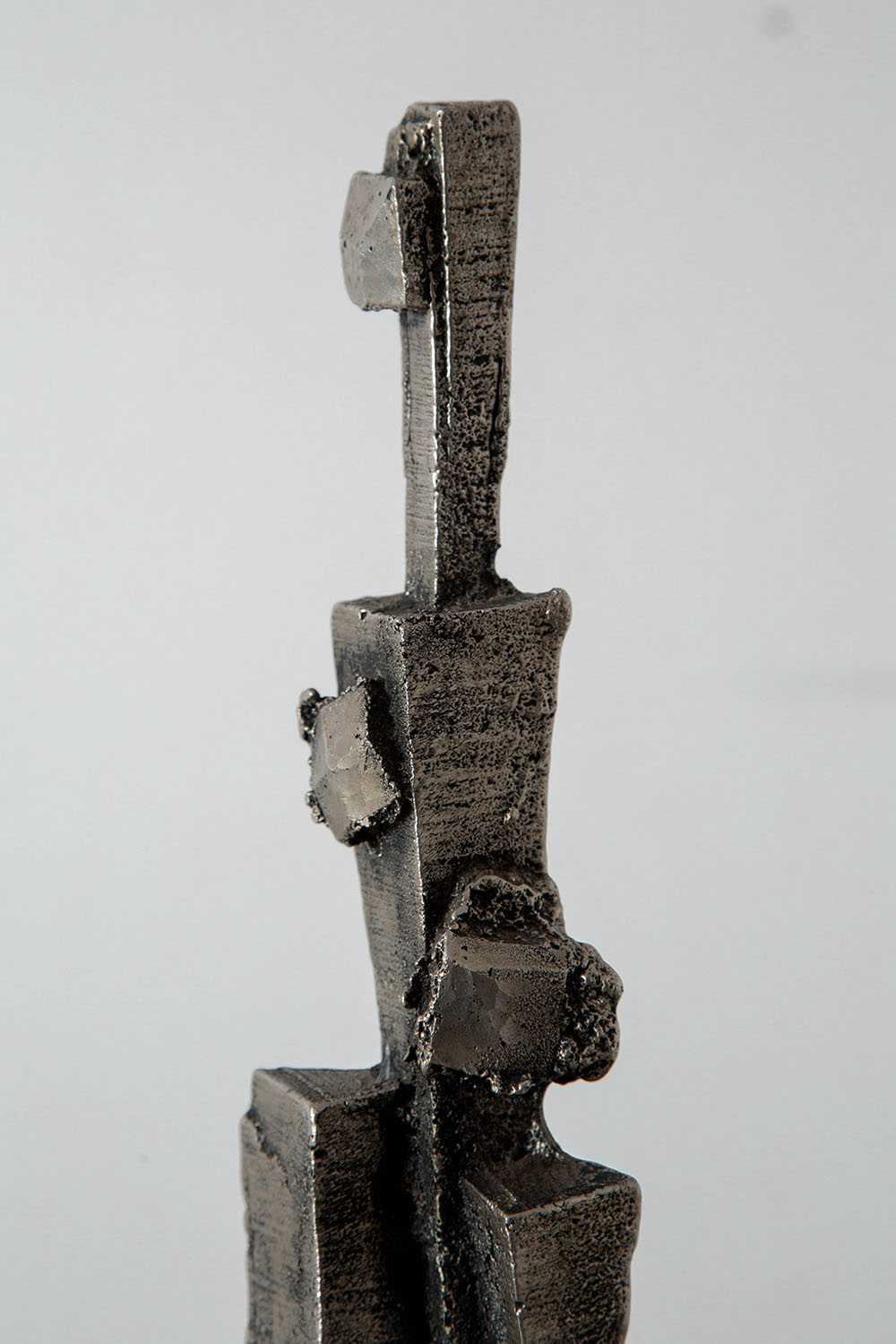 Brutalism Sculpture in Steel and Wood