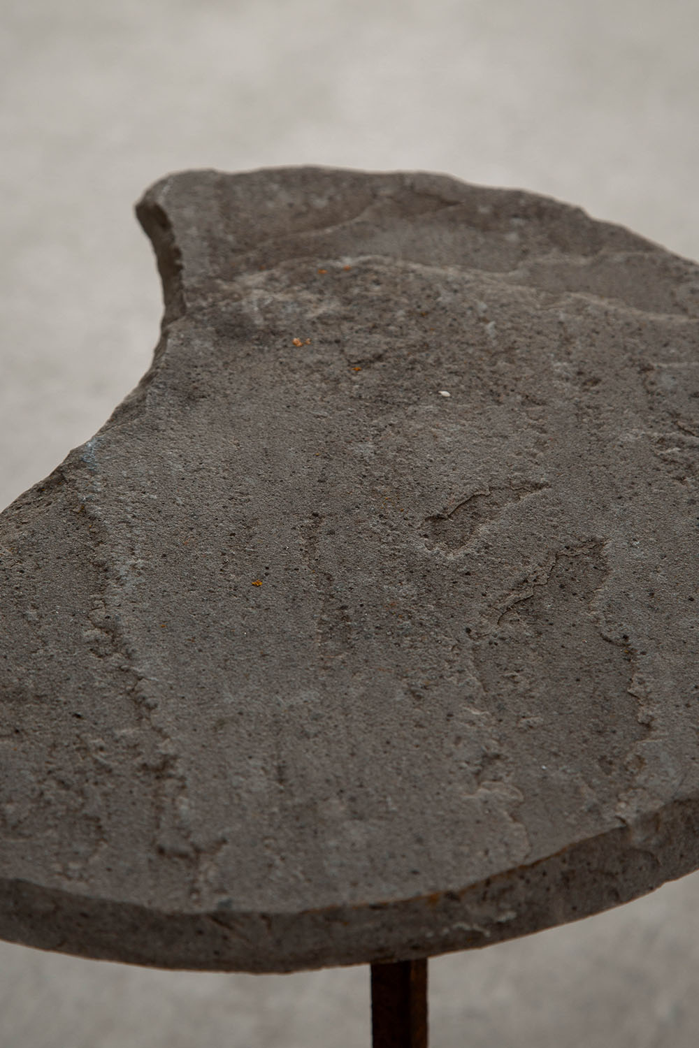 Side Table in Stone and Iron