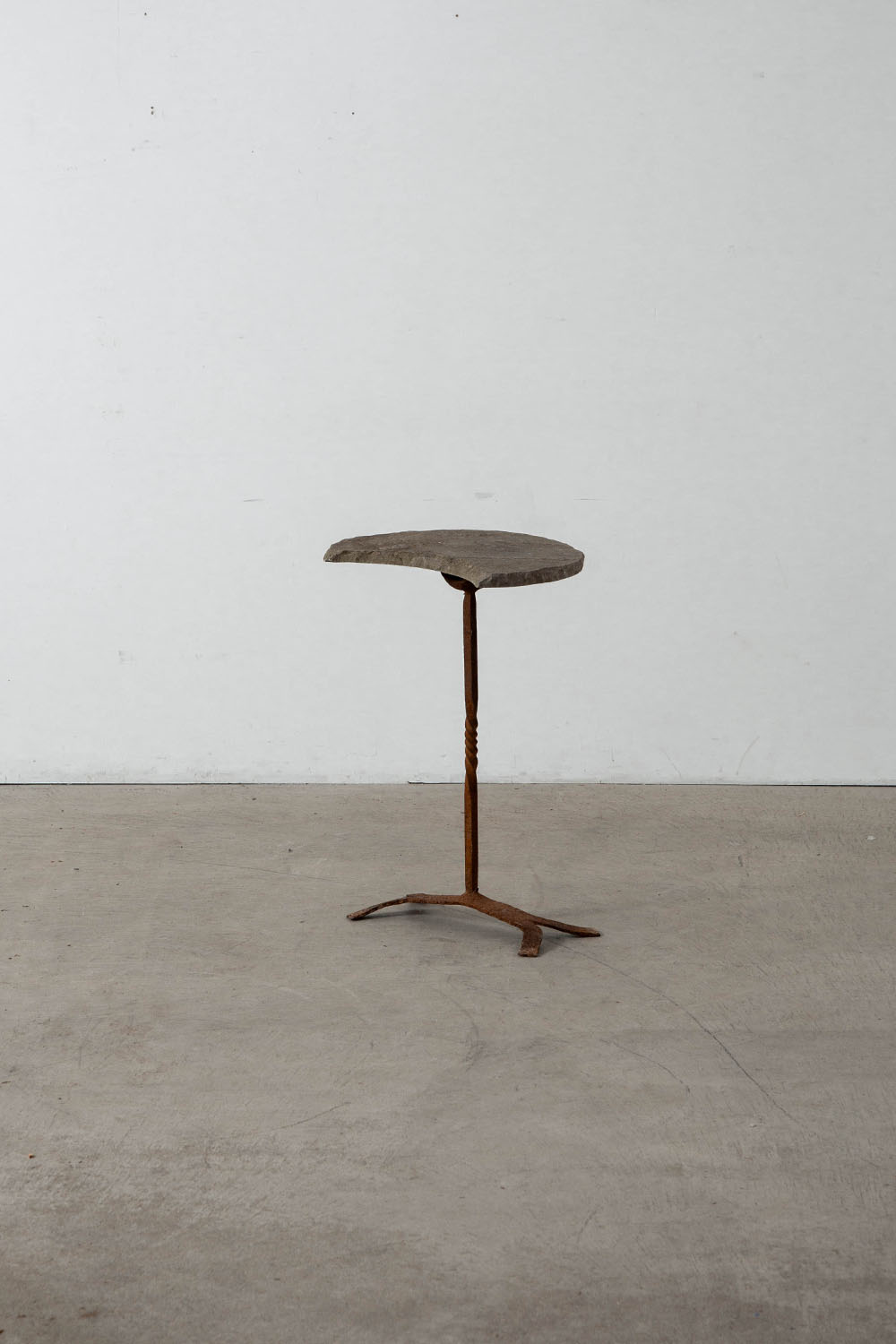 Side Table in Stone and Iron