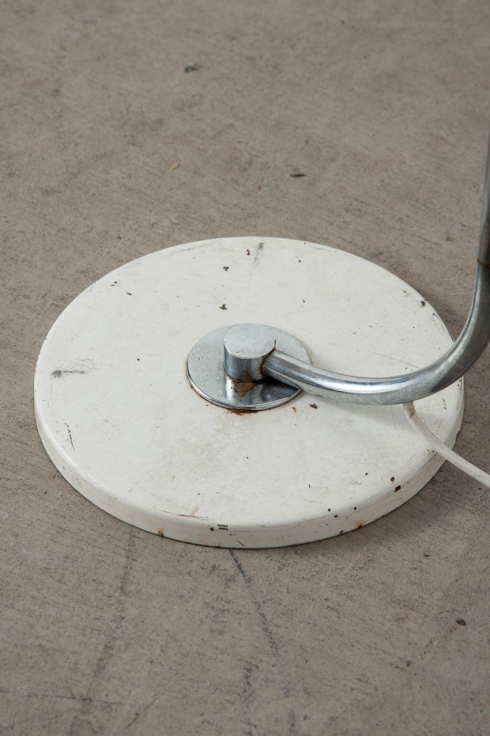 Floor Lamp in Glass , Chrome and Marble
