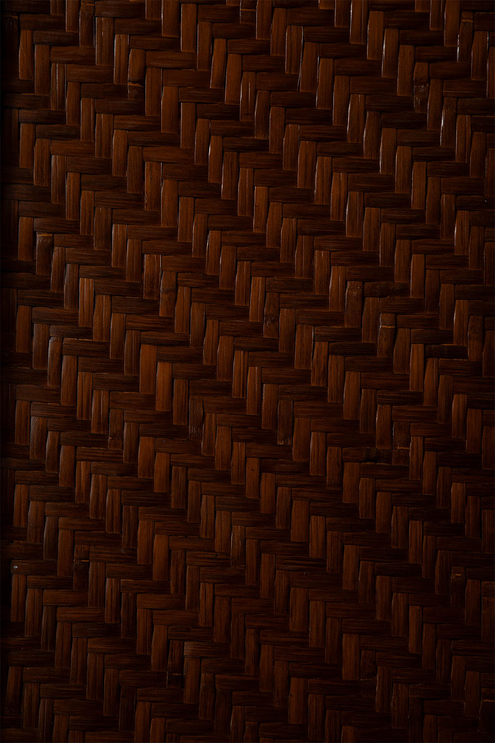 Screen in Wood and Rattan