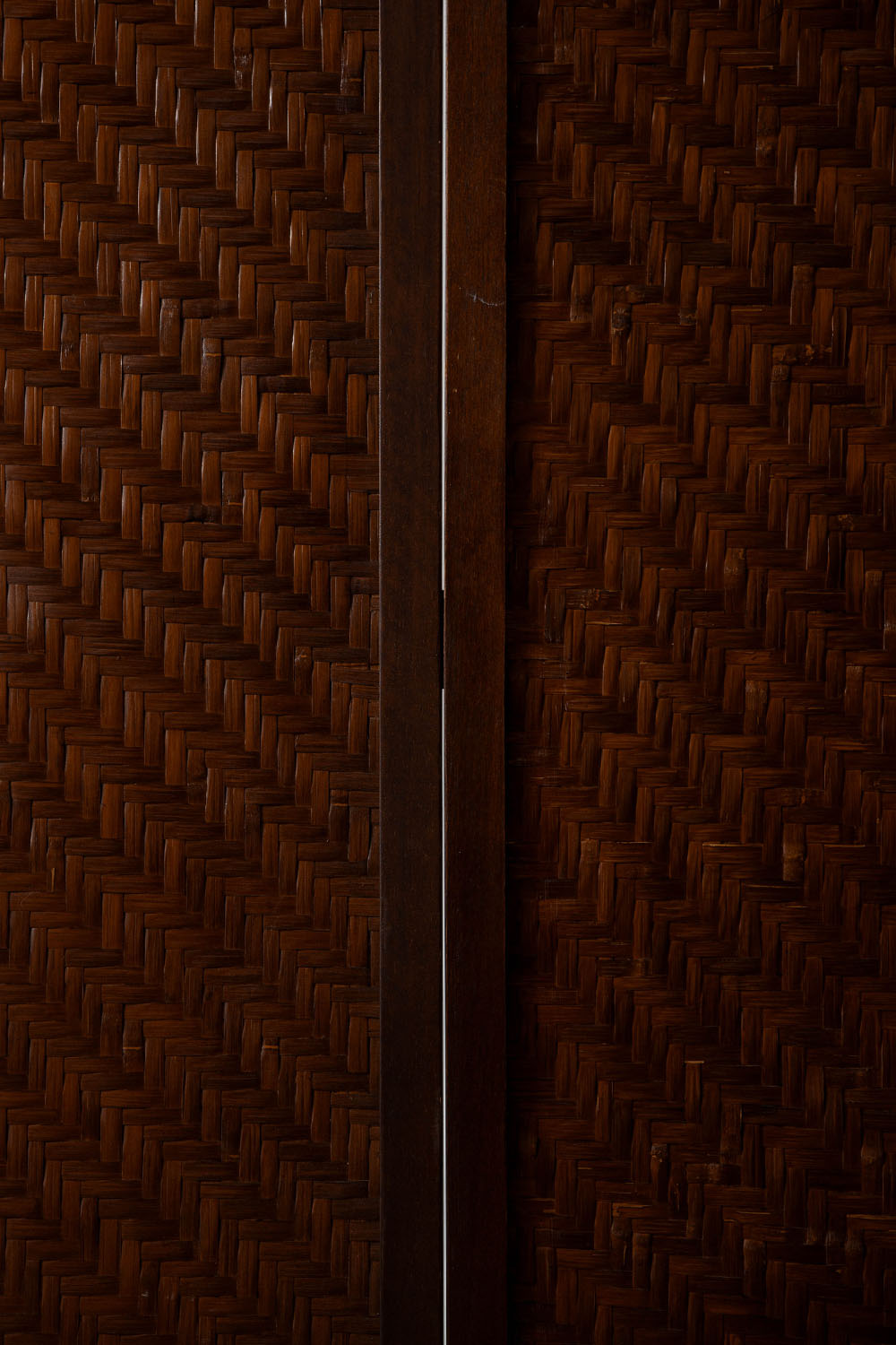 Screen in Wood and Rattan