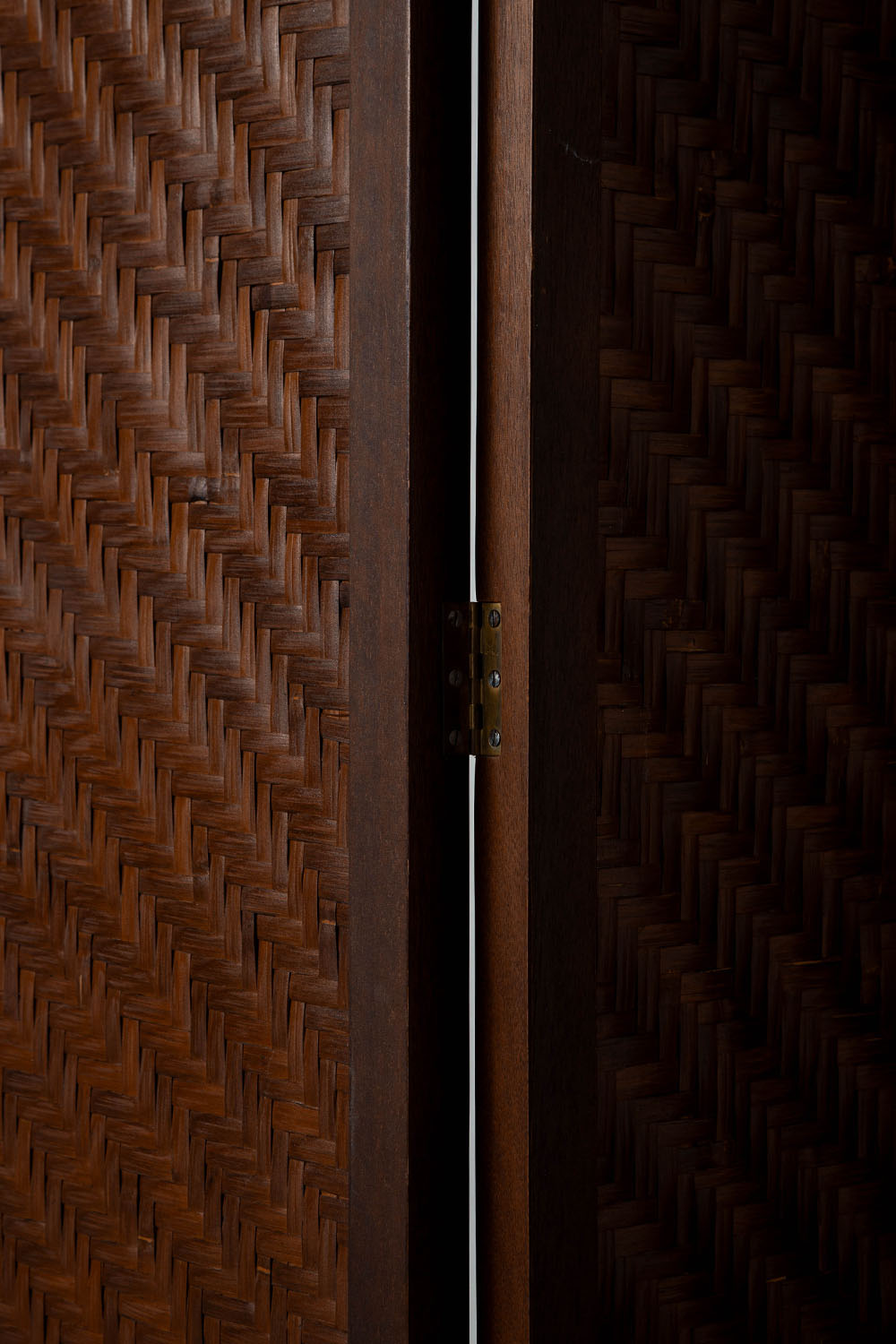 Screen in Wood and Rattan