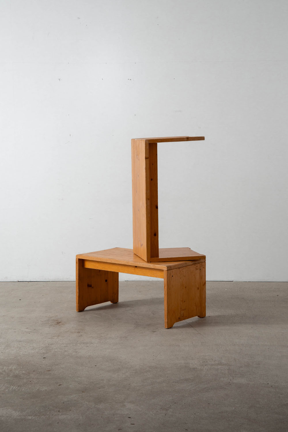 Bench by Charlotte Perriand for Les Arcs in Pine