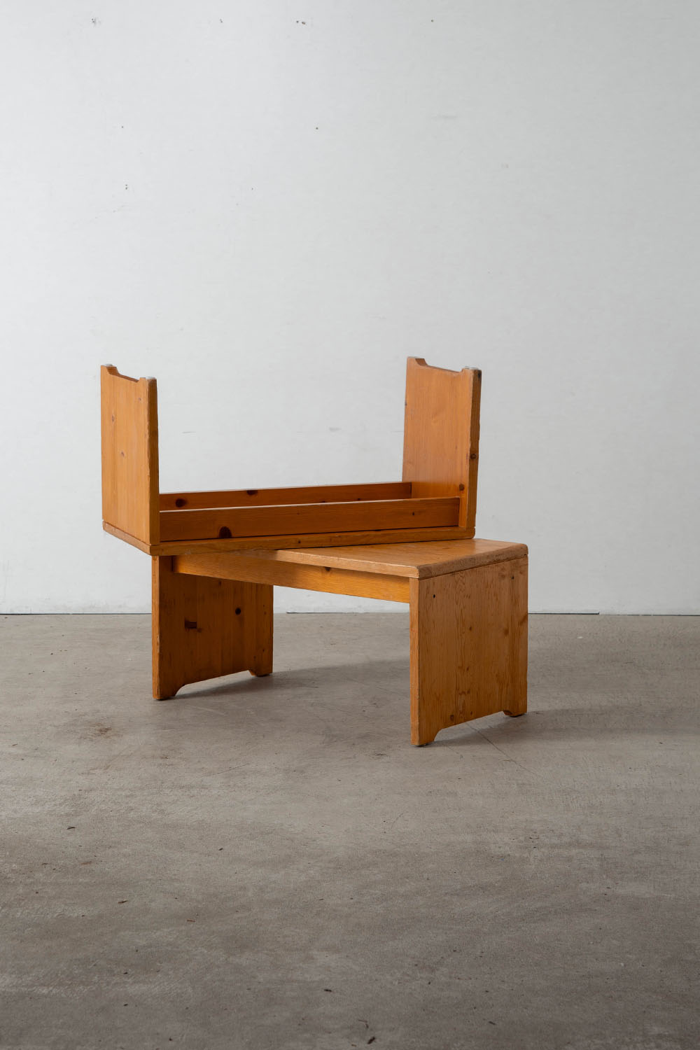 Bench by Charlotte Perriand for Les Arcs in Pine