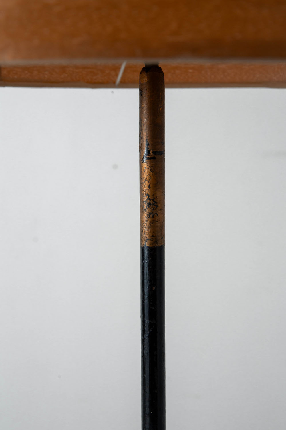 Floor Lamp in Wood , Steel and Brass