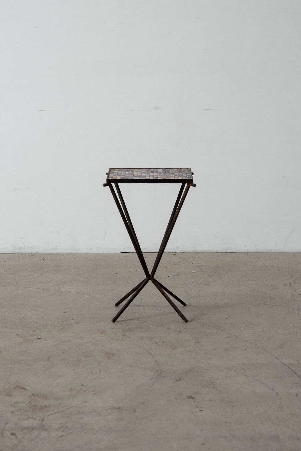 Side Table in Tile and Steel