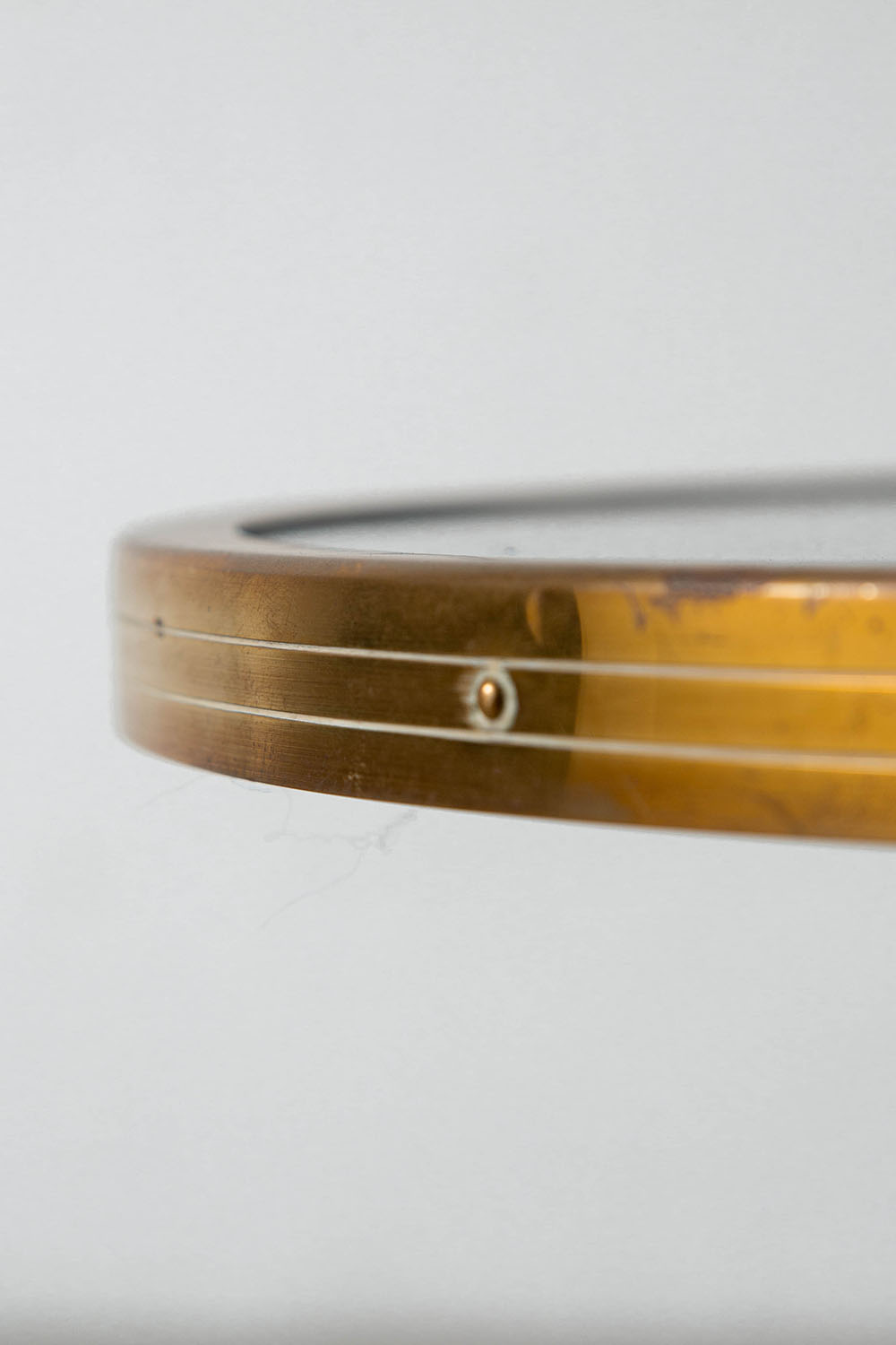 Floor lamp by Jacques Adnet in Wood , Steel and Brass