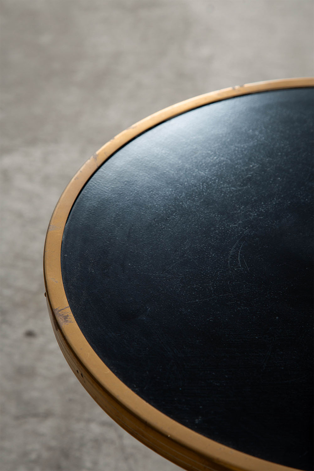 Floor lamp by Jacques Adnet in Wood , Steel and Brass