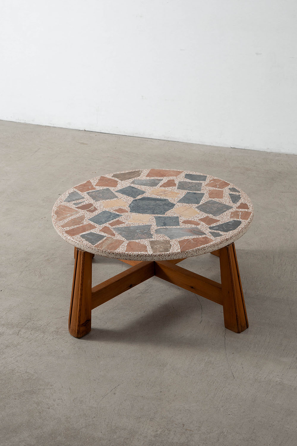 Coffee Table in Terrazzo and Wood