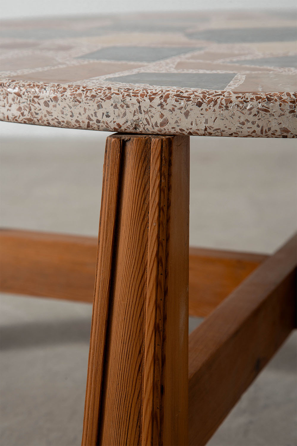 Coffee Table in Terrazzo and Wood