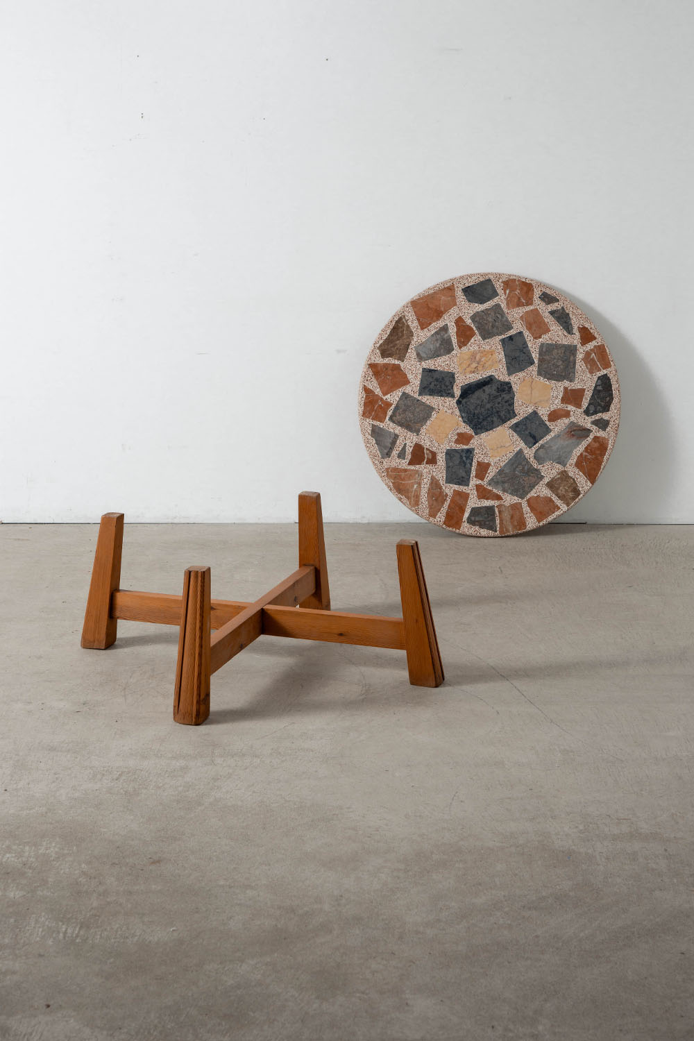 Coffee Table in Terrazzo and Wood