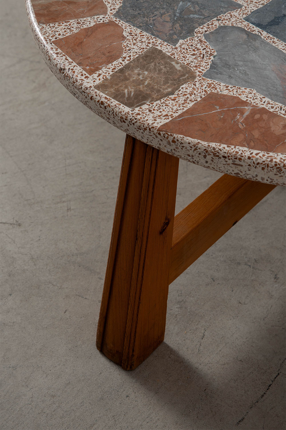 Coffee Table in Terrazzo and Wood