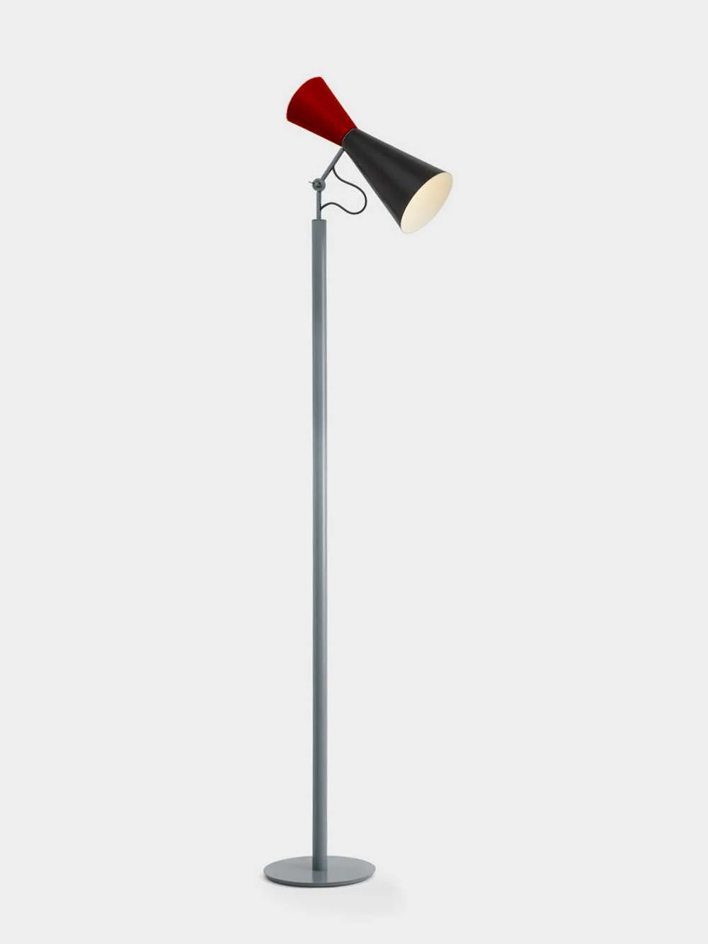 Parliament  Floor Lamp by Le Corbusier for NEMO&nbsp;Black / Red