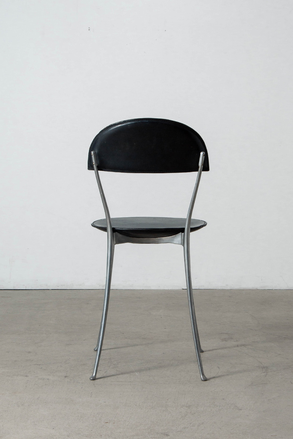 ‘Tonietta’ Chair by Enzo Mari for Zanotta in Aluminium and Leather