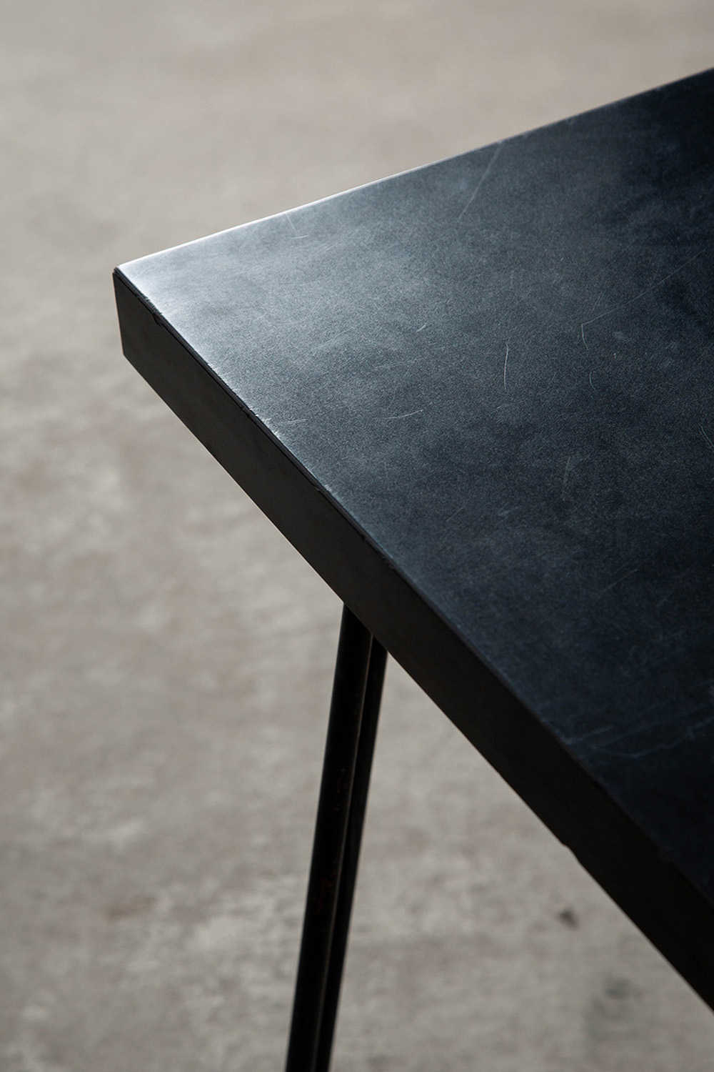 Side Table in Wood and Steel